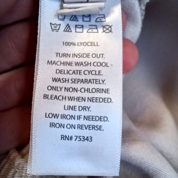 NICOLE MILLER Cargo Joggers Casual Pants 100% Lyocell Pockets Pull On Tan Size S - Picture 9 of 12